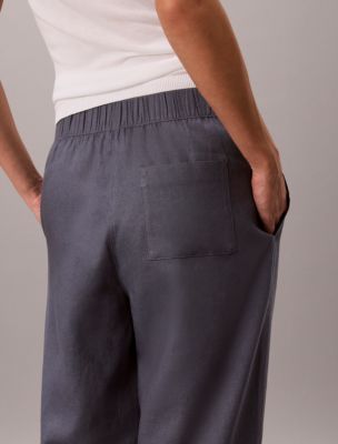 Женские брюки Calvin Klein Linen Blend, цвет: Grisaille — фото 3