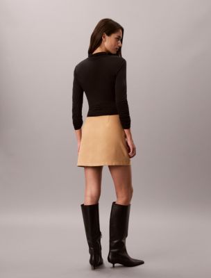 Женская юбка Calvin Klein Sueded Mini, цвет: Tigers Eye — фото 3