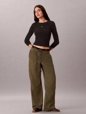 Tech Crinkle Twill Pants, Olive Night