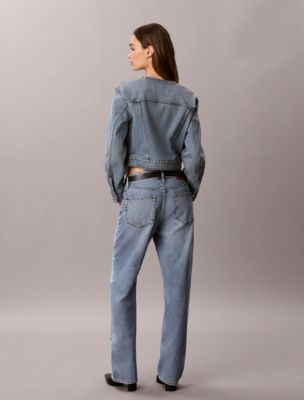 Женские куртки Calvin Klein Collarless Cropped Trucker Jacket — фото 6