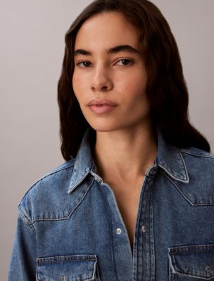 Женские рубашки Calvin Klein Denim Western Shirt — фото 3