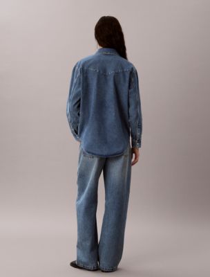 Женские рубашки Calvin Klein Denim Western Shirt — фото 4
