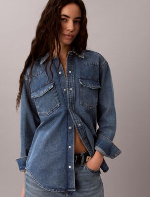 Denim Western Shirt, Dark Horizon