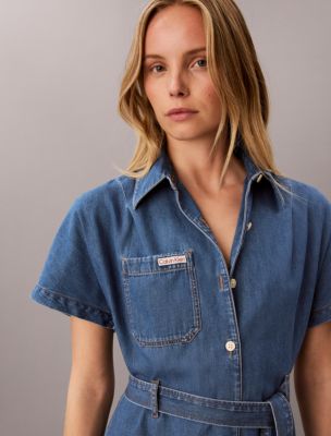 Женские платья Calvin Klein Denim Belted Shirt Dress — фото 2