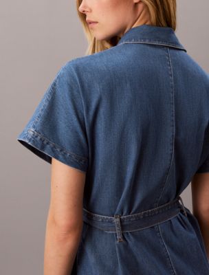 Женские платья Calvin Klein Denim Belted Shirt Dress — фото 4