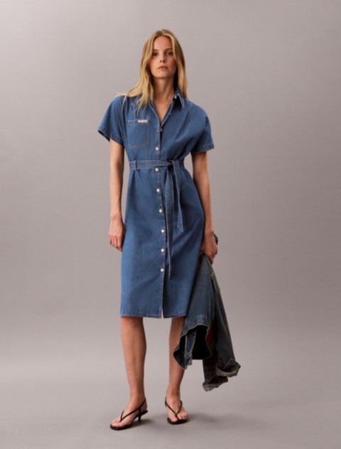 Женские платья Calvin Klein Denim Belted Shirt Dress