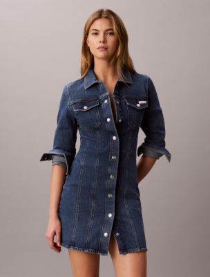 Женские платья Calvin Klein Denim Trucker Long Sleeve Mini Dress — фото 3