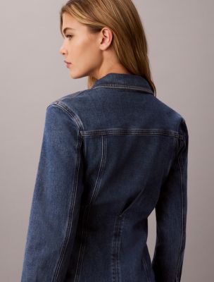 Женские платья Calvin Klein Denim Trucker Long Sleeve Mini Dress — фото 4