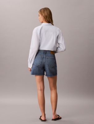 Женские шорты Calvin Klein High Rise A-Line Denim Shorts — фото 5