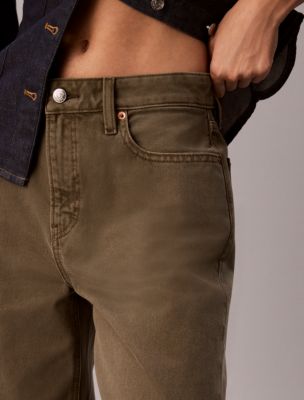 Женские джинсы Calvin Klein 90s Straight, цвет: Выцветший оливковый — фото 5