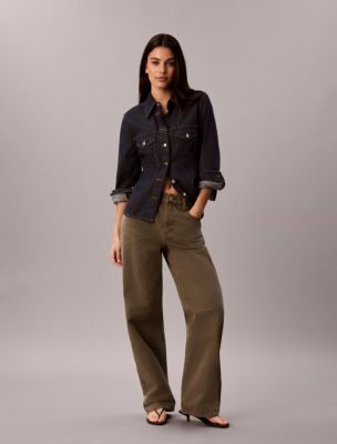 90s Straight Jeans, Faded Olive