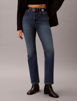 Женские джинсы Calvin Klein High Rise Bootcut, цвет: Тёмно-синий — фото 3