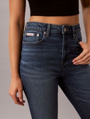 Женские джинсы Calvin Klein High Rise Bootcut, цвет: Тёмно-синий — фото 4