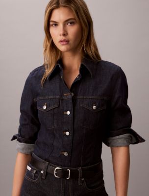 Женские рубашки Calvin Klein Denim Trucker Shirt — фото 3