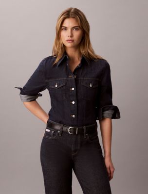 Denim Trucker Shirt, Iconic Indigo