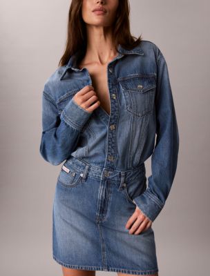 Женские платья Calvin Klein Denim Mini Trucker Dress — фото 3