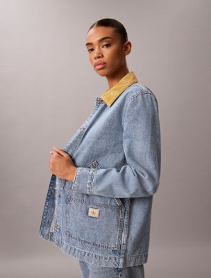 Женские куртки Calvin Klein Contrast Collar Chore Coat — фото 3