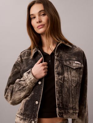 Женская куртка Calvin Klein 90s Trucker, цвет: Чёрный табачный — фото 3