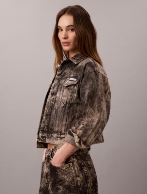 Женская куртка Calvin Klein 90s Trucker, цвет: Чёрный табачный — фото 4