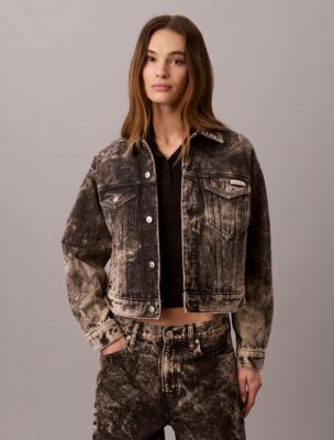 Женская куртка Calvin Klein 90s Trucker, цвет: Чёрный табачный — фото 6