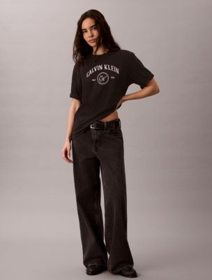 Arch Varsity Logo Graphic Relaxed T-Shirt, Black