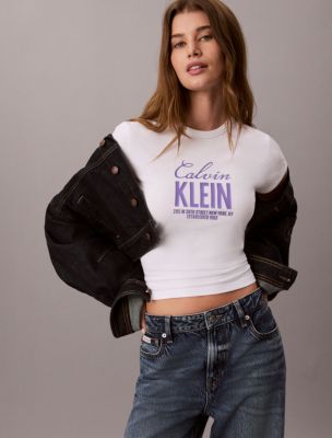 Slim Bold Logo Tee, Bright White