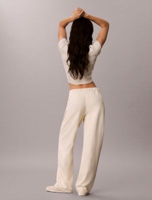 Женские брюки Calvin Klein Terry Script Logo Graphic Sweatpants, цвет: Turtledove — фото 4