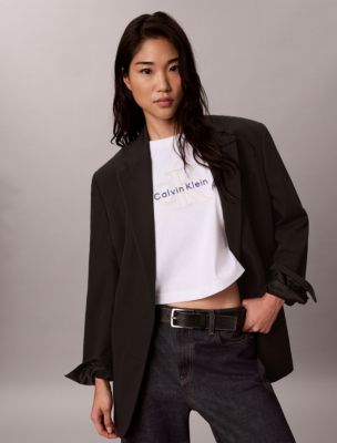 Женские футболки Calvin Klein Denim Monologo Boxy T-Shirt — фото 3