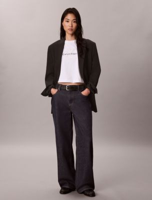 Женские футболки Calvin Klein Denim Monologo Boxy T-Shirt — фото 4