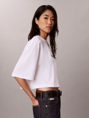 Женские футболки Calvin Klein Denim Monologo Boxy T-Shirt — фото 5