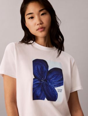 Женские футболки Calvin Klein Floral Graphic Logo Tee — фото 2