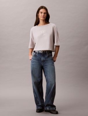 Женские футболки Calvin Klein Boxy Varsity Logo Cropped Tee — фото 2
