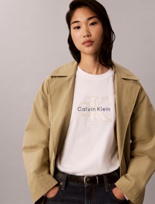 Женские футболки Calvin Klein Denim Applique Monologo Tee — фото 4