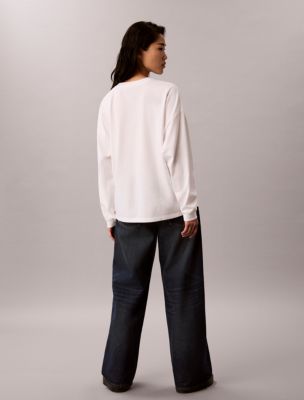 Женские футболки Calvin Klein Denim Applique Monologo Tee — фото 5