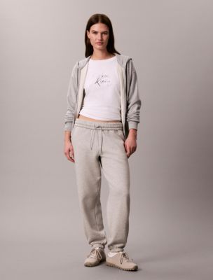 Женский лонгслив Calvin Klein облегающий с логотипом-надписью, цвет: Яркий белый — фото 2