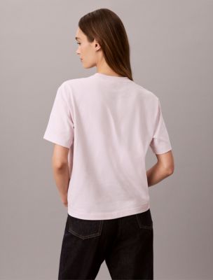 Женские футболки Calvin Klein Metallic Logo Boxy Tee — фото 4