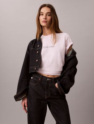 Женские футболки Calvin Klein Metallic Logo Boxy Tee — фото 5
