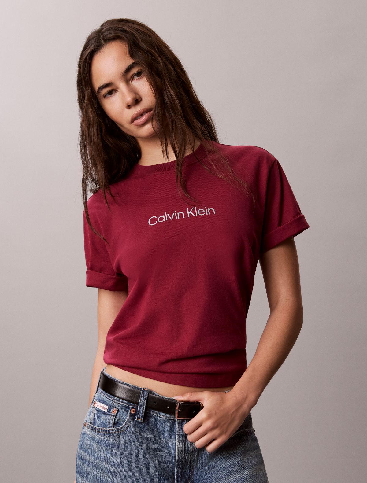 Metallic Logo Boxy Tee