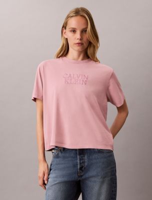 Женские футболки Calvin Klein Boxy Graphic Logo Tee — фото 2