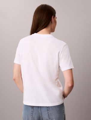 Женская футболка Calvin Klein Classic Central Park Graphic, цвет: Яркий белый — фото 4