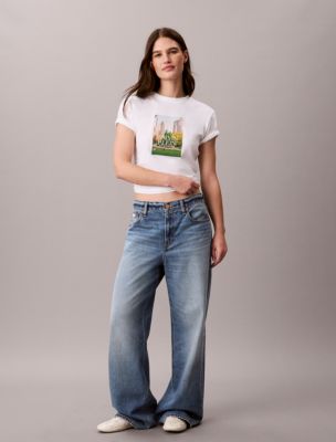 Женская футболка Calvin Klein Classic Central Park Graphic, цвет: Яркий белый — фото 1
