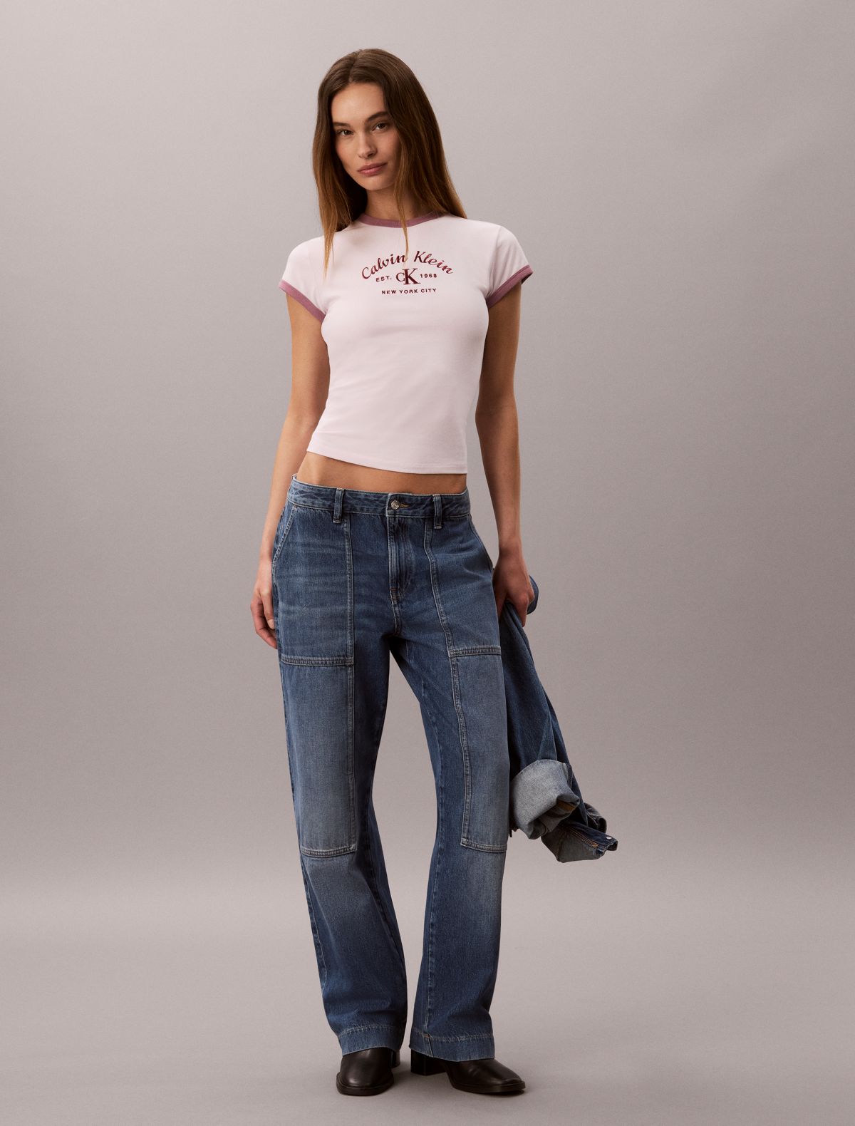 Stitch Arch Logo Slim Ringer Tee