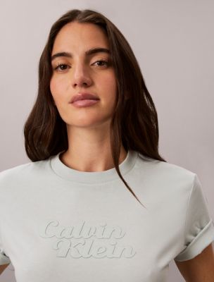 Женские футболки Calvin Klein Embossed Calvin Klein Logo Tee — фото 3