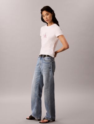 Женские футболки Calvin Klein Slim Gradient Monologo Tee — фото 6
