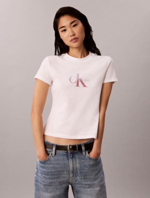 Женские футболки Calvin Klein Slim Gradient Monologo Tee