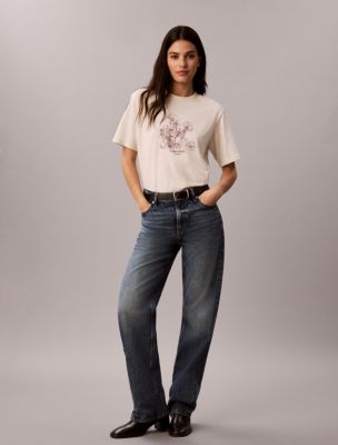 Женские футболки Calvin Klein Flower Print Boxy Tee — фото 5