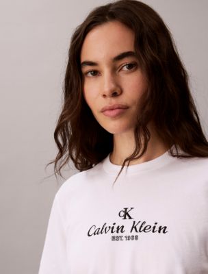 Женские футболки Calvin Klein Crest Logo Boxy Tee — фото 3