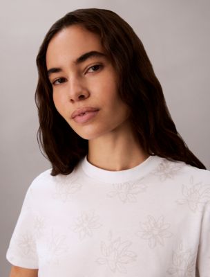 Женские футболки Calvin Klein Allover Floral Tee — фото 2