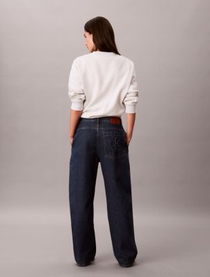 Женские джинсы Calvin Klein Curved Relaxed Barrel, цвет: Сумеречный — фото 4