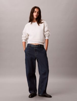 Curved Relaxed Barrel Jeans, Autumn Dusk